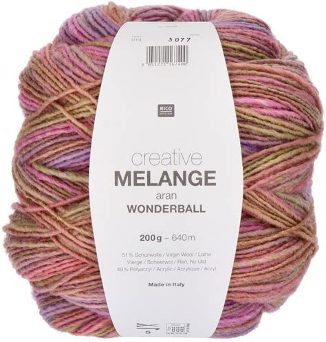 Rico Creative Melange Aran Wonderball 014 Yarnplaza For Knitting