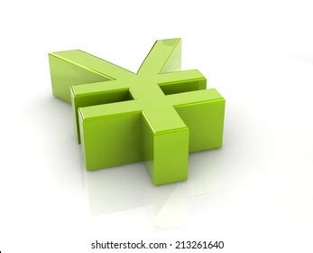 Green Reflective Rmb Sign Isolated White Stock Illustration 213261640 ...