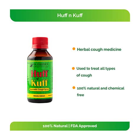 Buy Dr.Vaidya's Huff 'n' Kuff Ayurvedic Cough Syrup (Pack of 2 x 200 ml ...