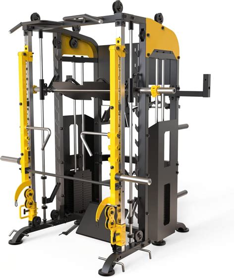 ALTAS STRENGTH Home Gym Smith Machine With Pulley System Gym Squat Rack