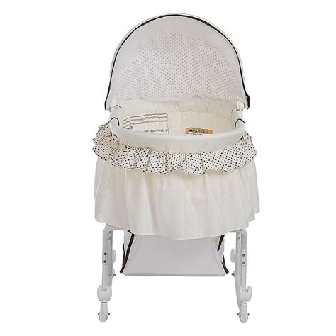 Dream On Me Lacy Portable 2 In 1 Bassinet Cradle In Green White Bed Bath And Beyond Bassinet