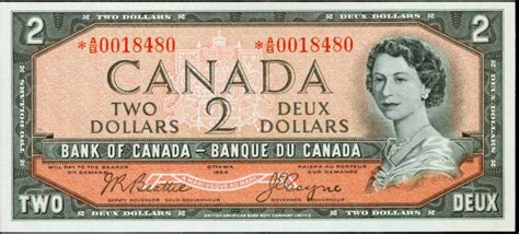 Value Of 1954 Devils Face Bill From The Bank Of Canada Canadian Currency