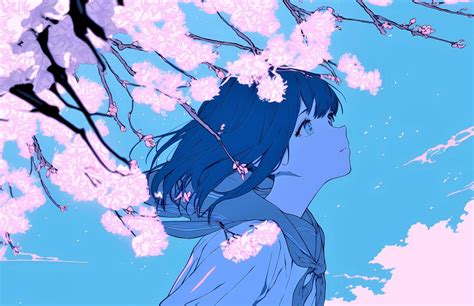 Bluesky In Digital Art Anime Aesthetic Anime Anime Artwork