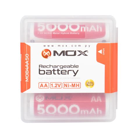 Madrid Center Pilha Mox 5000 AA 5000mAh 4 Unidades Recarregável