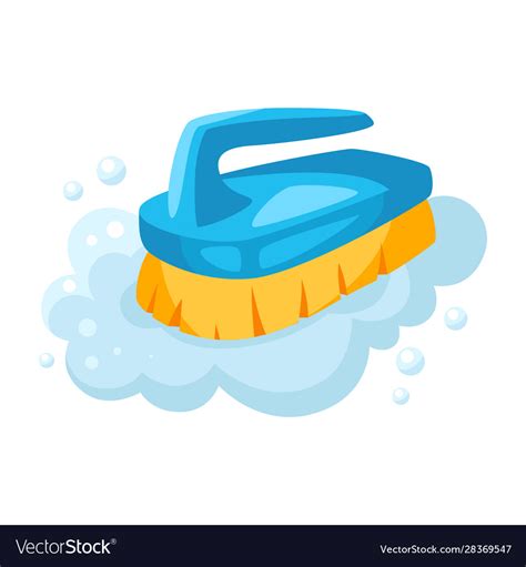 Soap Foam Brush Royalty Free Vector Image Vectorstock