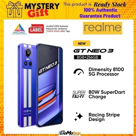 Realme Gt Neo 3 8gb Ram 256gb Rom Dimensity 8100 5g Processor