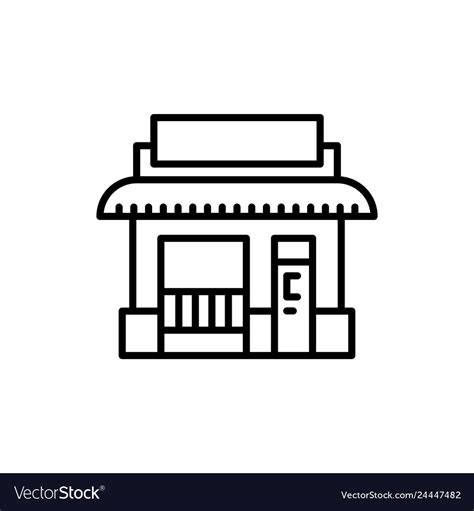 Store front bakery icon outline log Royalty Free Vector