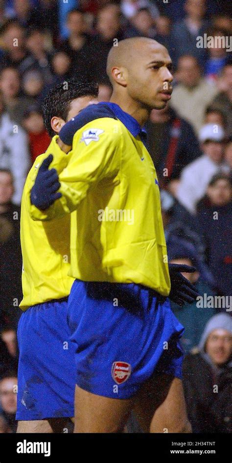 PORTSMOUTH V ARSENAL thierry henry celebrates goal no. 1. pic MIKE ...