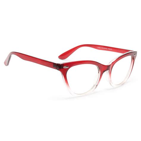 Clear Cat Eye Glasses - Emma Gradient Frame Cat Eye Clear Glasses ...