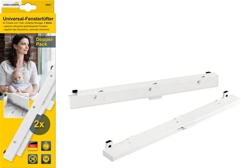 SCHELLENBERG Fensterfalzlüfter Universal Fensterlüfter Set 2 tlg