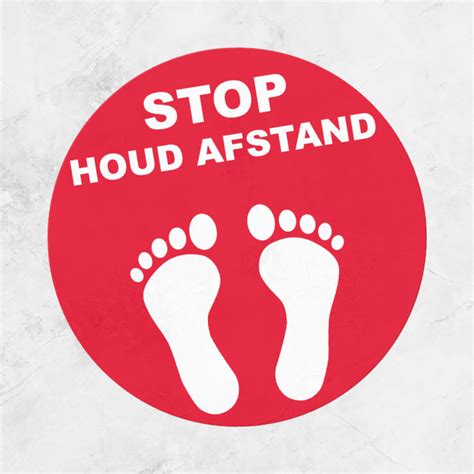 Houd Afstand Sticker Cirkel