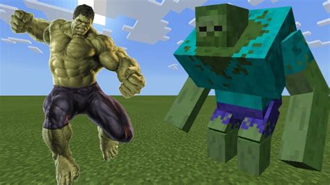 Hulk Vs Mutant Zombie In Minecraft PE YouTube