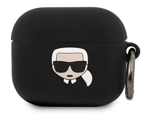 Karl Lagerfeld Silicone Ikonik Do Apple Airpods Czarny Etui Na