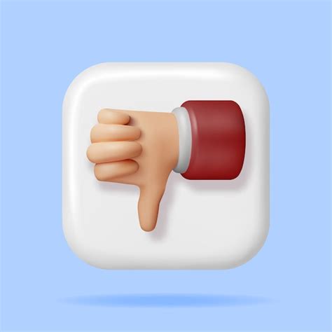 Premium Vector 3d Thumbs Down Hand Gesture