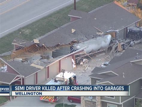 Semi Driver Dies After Crashing Into Garages