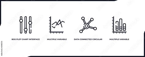 Vetor De Set Of User Interface Outline Icons Thin Line Icons Such As