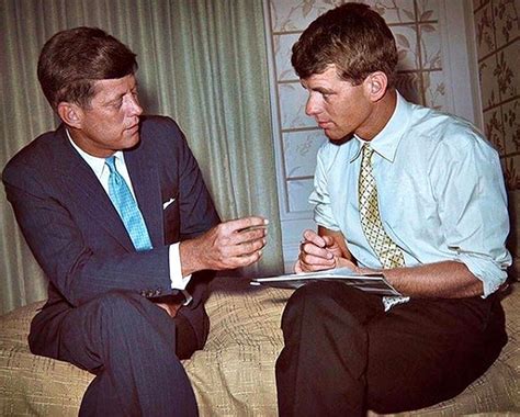 1959 John And Bobby Kennedy On Campaign Trail Candid Color Tinted Photo