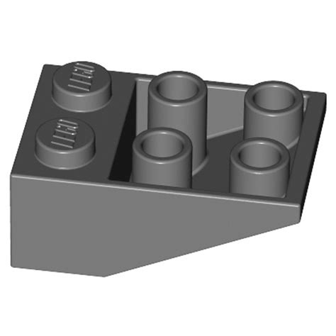 Lego Dark Stone Gray Slope X Inverted With Connections