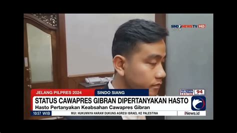 Usai Putusan Mk Mk Komentar Gibran Rakabuming Raka Youtube