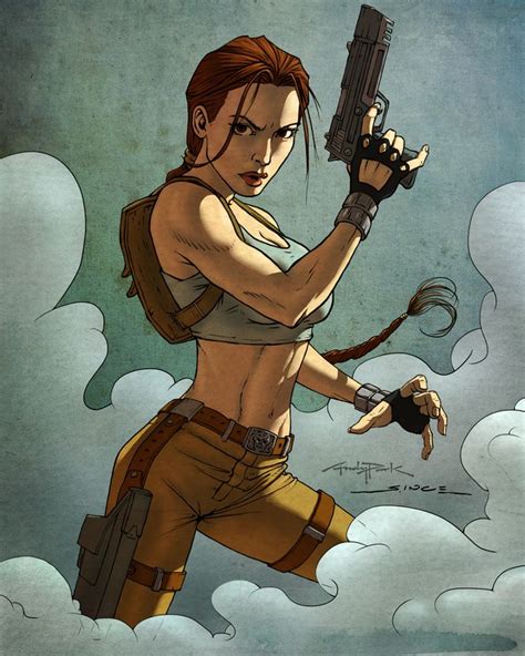 Lara Croft Tomb Raider By Steve Ince Inked And Coloured From An Andy