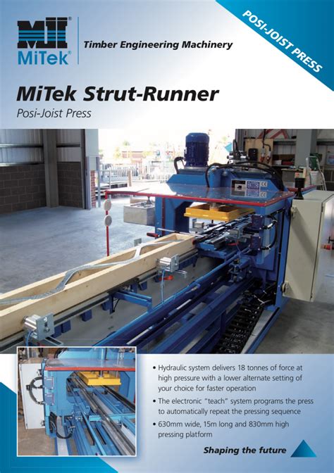 Sr Strut Runner Posi Joist Press Brochure Mitek Uk And Ireland