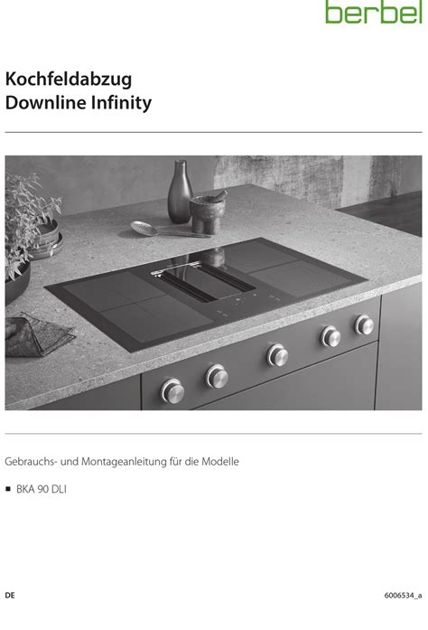 BERBEL DOWNLINE INFINITY BKA 90 DLI GEBRAUCHS UND MONTAGEANLEITUNG Pdf