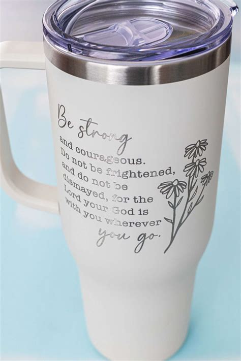 40 Ounce Tumbler With Handle – Engraved and Personalized – Hope Yoder