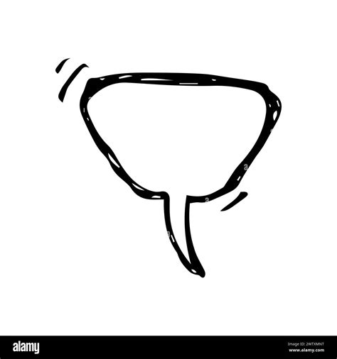 Sketch Speech Bubble Hand Drawn Blank Speech Bubble Dialog Empty