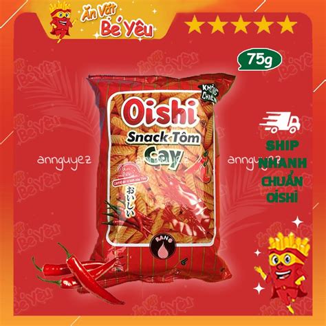 Bim bim Oishi snack tôm cay 75g siêu to khổng lồ MixASale