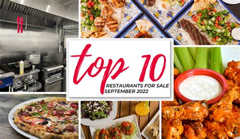 Top 10 Restaurants For Sale September 2022 Edition