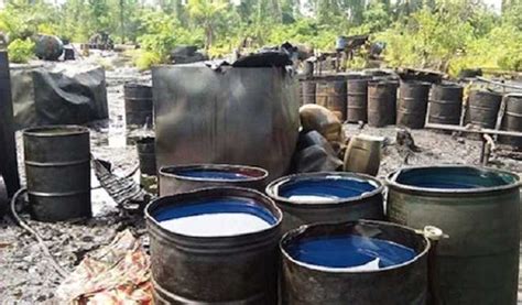 Nigerias Military Destroys 13 Illegal Oil Refineries Ships And Ports