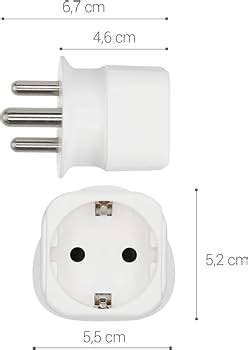 Kwmobile 2X Adaptateur Voyage Inde Adaptateur Compact Schuko Type D