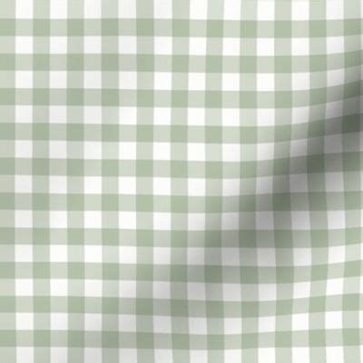 3 8 Sage Green Gingham Light Sage Spoonflower