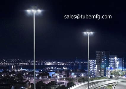 High Mast Light Poles Custom Hot Dip Galvanized High Mast Lighting