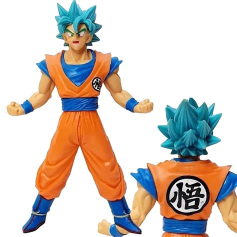 Boneco Dragon Ball Goku SSJ Z Super Dragonball Figura Miniatura 18cm