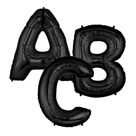 Black Jumbo Letter Foil Balloons Party Splendour