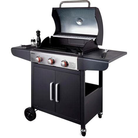 Barbecue A Gas Kw Plancha Bruciatori Cucina Portatile Ruote