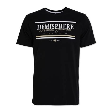 Black Branded T Shirt Hemisphere