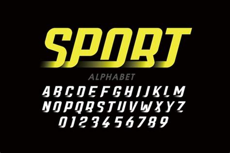 Premium Vector Sport Creative Font Design Vector