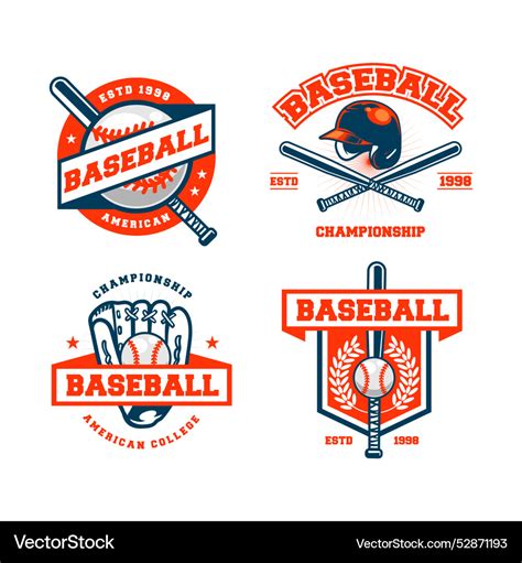 Baseball Logo Design Royalty Free Vector Image