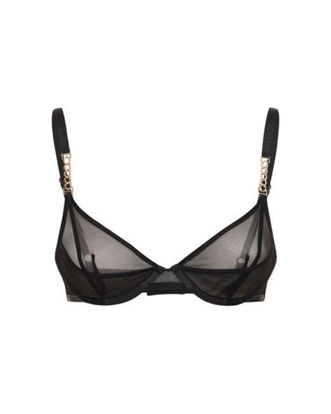 Bluebella Rachel Wired Mesh Bra In Black Lyst