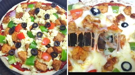 Chicken Pizza Recipe How To Make Pizza At Home Pizza Recipe Without Oven Youtube