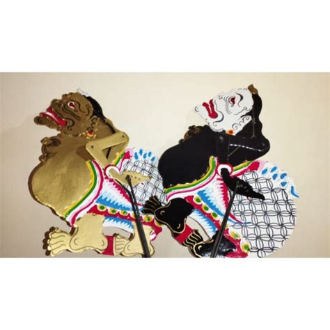 Jual Wayang Semar Emas Wayang Semar Hitam Wayang Kulit Kertas Hiasan