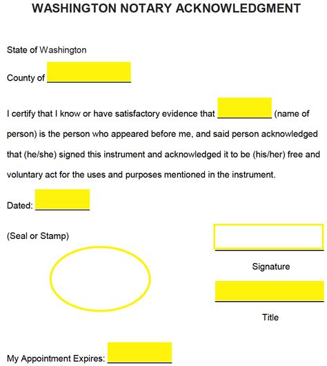 Free Printable Notary Forms