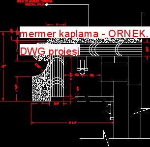 Proje Sitesi Mermer Kaplama Autocad Projesi