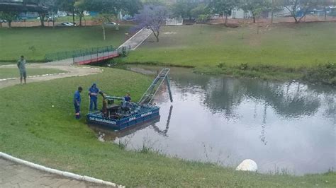 Prefeitura Inicia Limpeza Do Lago Do Parque Vitória Régia Prefeitura