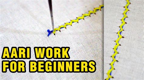 Zig Zag Stitch In Aari Work Aari Work For Beginners In Tamil Aari