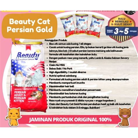 Jual Beauty Persian Makanan Kucing Beauty Gold Persian Kitten Adult