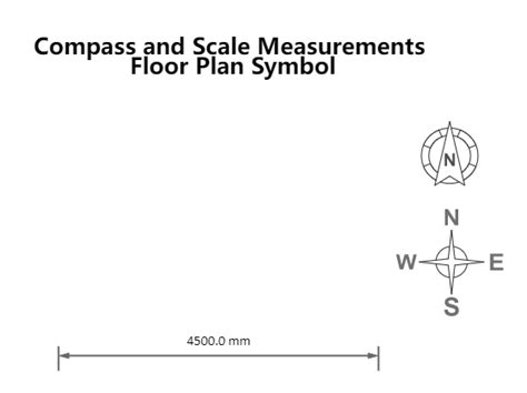 Compass And Scale Measurements Floor Plan Symbol Edrawmax Templates