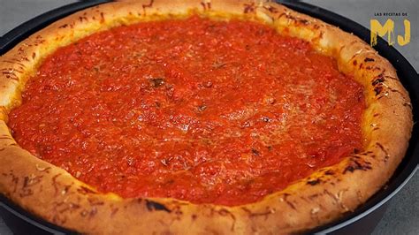 PIZZA ESTILO CHICAGO Auténtica Deep Dish Pizza YouTube